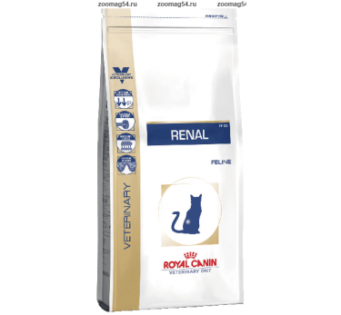 Royal Canin RENAL RF 23 FELINE (РЕНАЛ ФЕЛИН) сухой корм для кошек. Хроническая почечная недостаточность 2кг